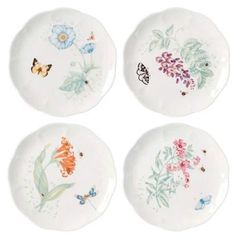  Set 4 đĩa Lenox Butterfly Meadow 22cm 