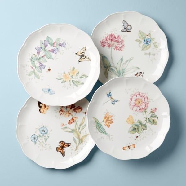 Set 4 đĩa Lenox Butterfly Meadow 28cm