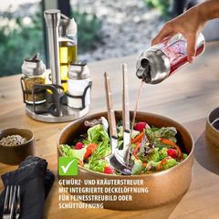  Set 4 lọ đựng gia vị Gefu Kippo 33734 đựng dầu, dấm, muối, tiêu kèm giá để 