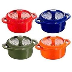  Set 4 nồi gốm mini Staub 200ml 