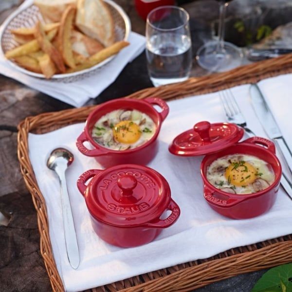 Set 4 nồi gốm mini Staub 200ml