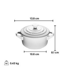  Set 4 thố có nắp LeCreuset mini - 2 đỏ, 2 cam 