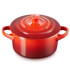  Set 4 thố có nắp LeCreuset mini - 2 đỏ, 2 cam 