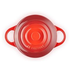  Set 4 thố có nắp LeCreuset mini - 2 đỏ, 2 cam 