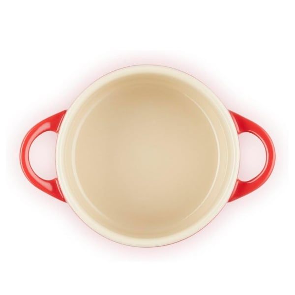 Set 4 thố có nắp LeCreuset mini - 2 đỏ, 2 cam