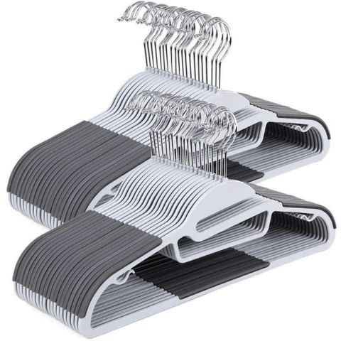 Set 50 Móc treo quần áo Songmics - Màu ghi/ trắng