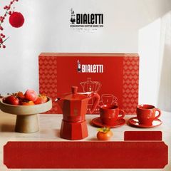  Set ấm pha cà phê Bialleti Moka kèm bộ 2 cốc 