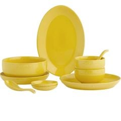  Set bát đĩa Staub 10 món - Màu Hồng/Xanh/Vàng 