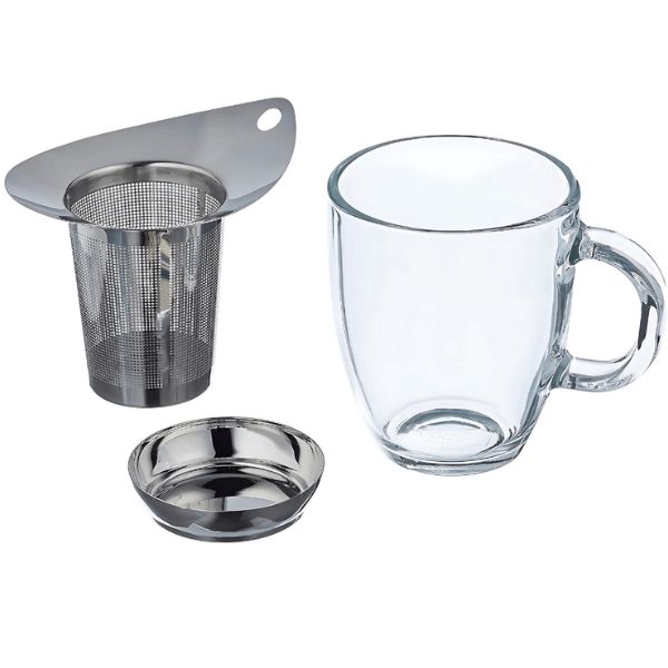 Set Cốc kèm lưới lọc trà Bodum 350ml - Made in EU