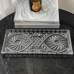  Set khay thố pha lê 4 món Bohemia (3 thố 13cm, 1 khay 40cm) - Có tách set 