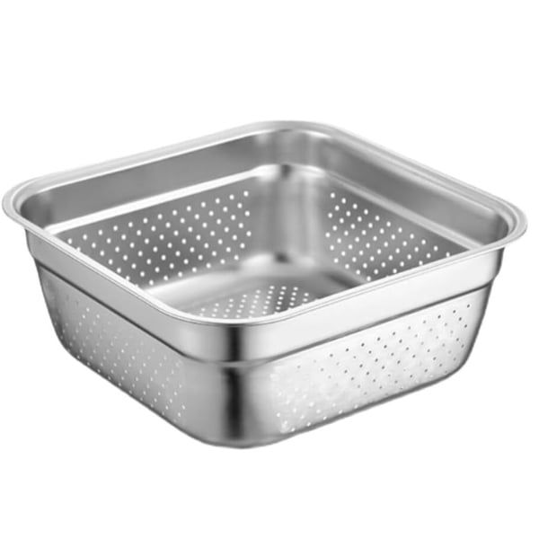 Set Rổ Chậu Inox Keller 32cm – Bộ Đôi Đa Năng, Chống Gỉ, Dễ Vệ Sinh