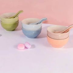  Staub 18 món - Bộ 6 bát cơm Staub Macaron 12cm kèm đũa, thìa 