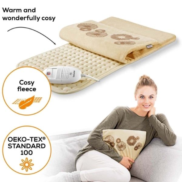 Tấm sưởi điện Beurer HK45 44x33cm có vỏ bọc 3 mức nhiệt