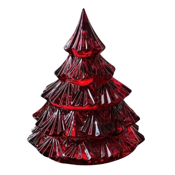 Thố pha lê Bohemia hình cây thông Noel 16.5cm