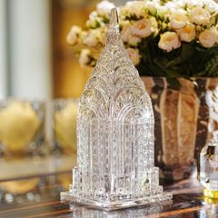  Thố pha lê mài Bohemia Building 30cm 