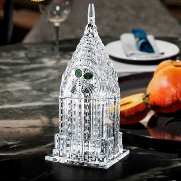 Thố pha lê mài Bohemia Building 30cm