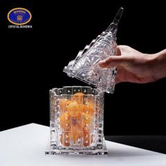  Thố pha lê mài Bohemia Building 30cm 