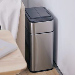  Thùng rác cảm biến cánh bướm Elpheco ELPH7534 30L - Màu inox/Màu trắng 