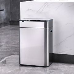  Thùng rác cảm biến Elpheco ELPH9809 9 lít mở 2 cánh - Màu inox/Kem 