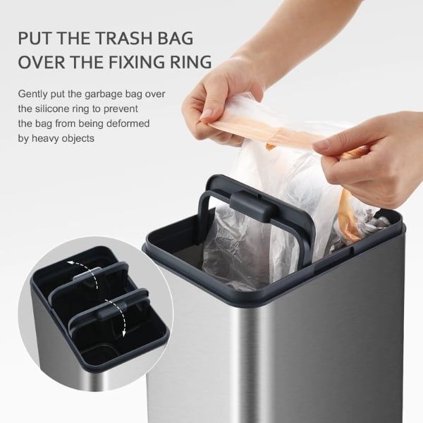 Thùng rác cảm biến Elpheco ELPH9809 9 lít mở 2 cánh