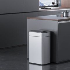  Thùng rác cảm biến Elpheco ELPH9809 9 lít mở 2 cánh - Màu inox/Kem 