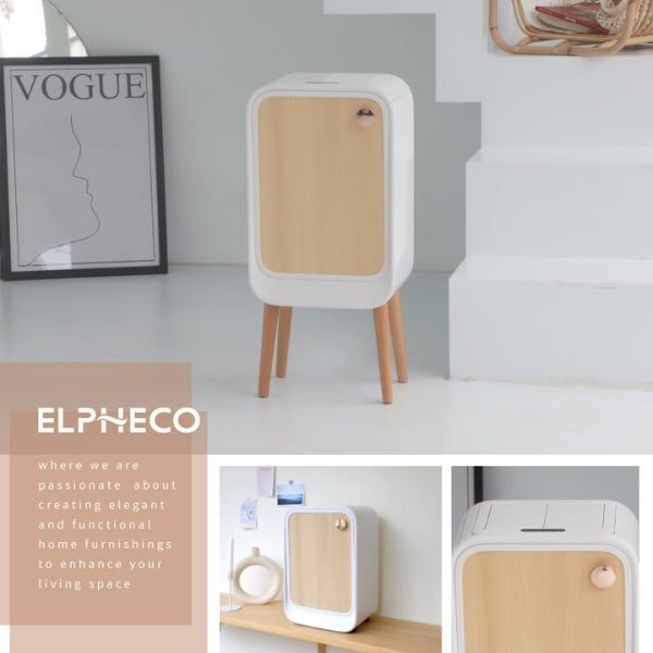 Thùng rác cảm biến Elpheco ELPH9716 – 20L màu xám có chân