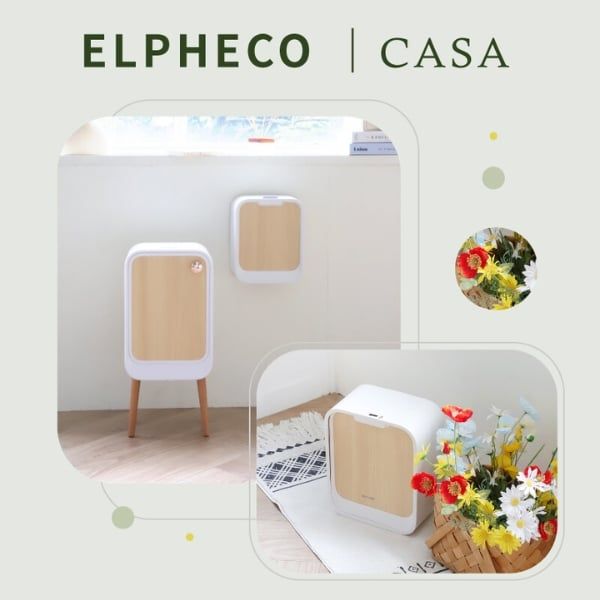 Thùng rác cảm biến Elpheco ELPH9716 – 20L màu xám có chân