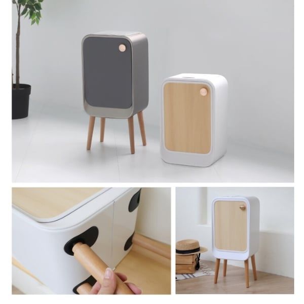 Thùng rác cảm biến Elpheco ELPH9716 – 20L màu xám có chân