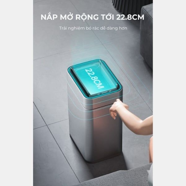 Thùng rác cảm biến Elpheco TwinLid Led 15L ELPH9830