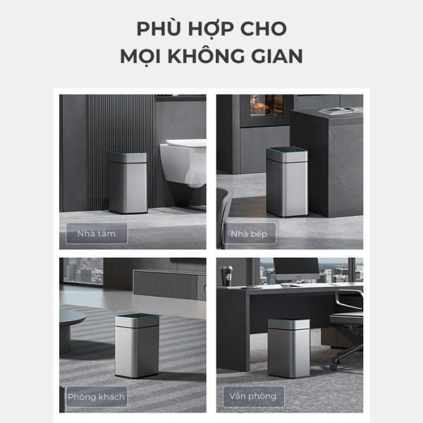 Thùng rác cảm biến Elpheco TwinLid Led 15L ELPH9830