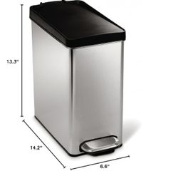  Thùng rác đạp chân chữ nhật Simplehuman 10L 