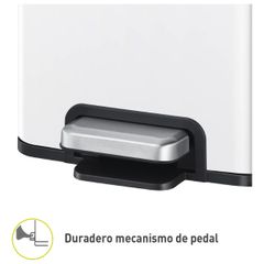  Thùng rác đạp chân EKO Madison EK9361P-6L-MW chống bám vân - Màu trắng 