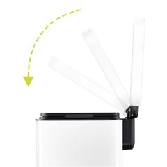  Thùng rác đạp chân EKO Madison EK9361P-6L-MW chống bám vân - Màu trắng 