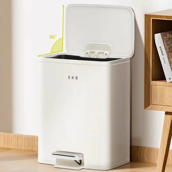 Thùng rác đạp chân EKO marina EK9161MP-15L 15 lít Màu Kem