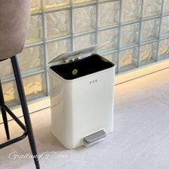  Thùng rác đạp chân EKO marina EK9161MP-15L 15 lít Màu Kem 