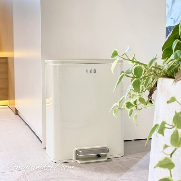 Thùng rác đạp chân EKO marina EK9161MP-15L 15 lít Màu Kem