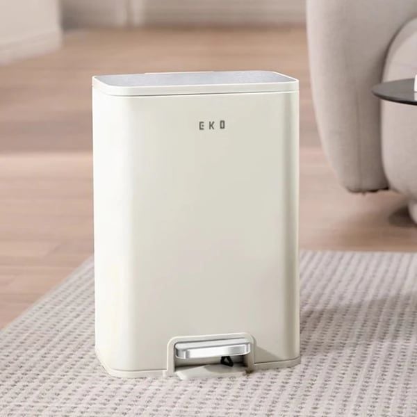 Thùng rác đạp chân EKO marina EK9161MP-15L 15 lít Màu Kem