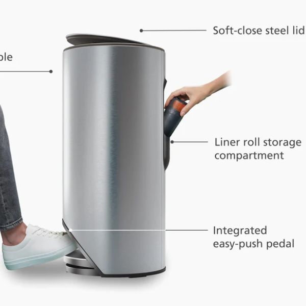 Thùng rác đạp chân Joseph Joseph 30150 30L - Màu Inox