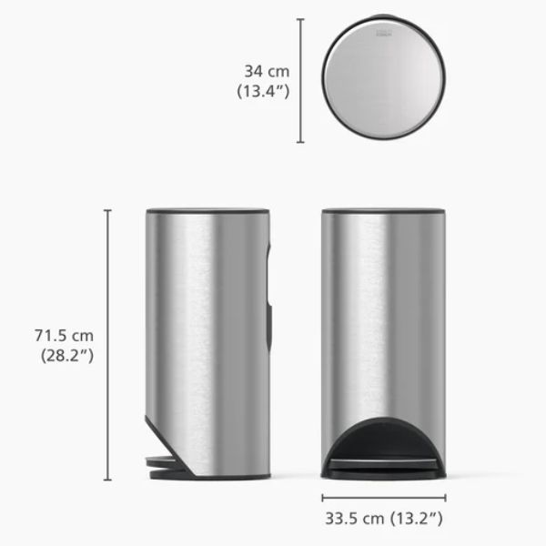 Thùng rác đạp chân Joseph Joseph 30150 30L - Màu Inox