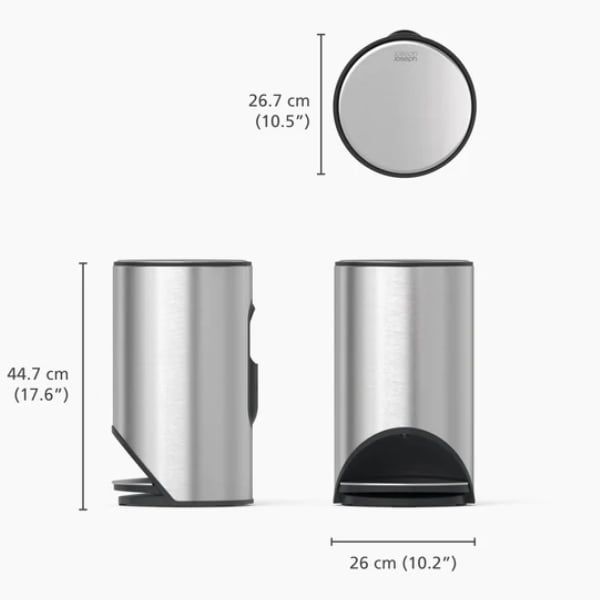Thùng rác đạp chân Joseph Joseph 30152 10L - Màu Inox