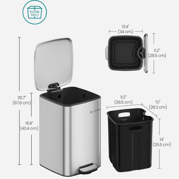 Thùng rác đạp chân Lumias LTC-20L 20 lít