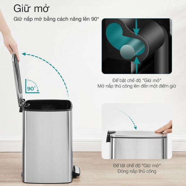 Thùng rác đạp chân Lumias LTC-20L 20 lít