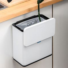  Thùng rác gắn cánh cửa tủ bếp CCKO CK9943 Dung tích 6L - Màu Trắng/Màu inox 