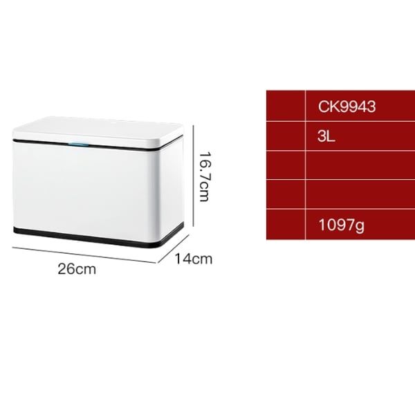 Thùng rác gắn cánh cửa tủ bếp CCKO CK9943 Dung tích 3L