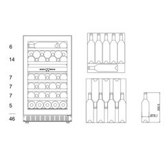  Tủ lạnh đựng rượu mQuvée WineCave 800 50D Fullglass 46 chai 