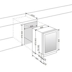  Tủ lạnh đựng rượu mQuvée WineCave 800 50D Fullglass 46 chai 