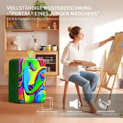  Tủ lạnh HCK 107L - Họa tiết cô gái 