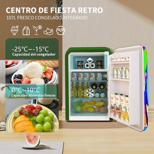 Tủ lạnh HCK 107L - Họa tiết cô gái