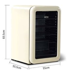  Tủ lạnh HCK 107L - Màu Be Mặt Kính 