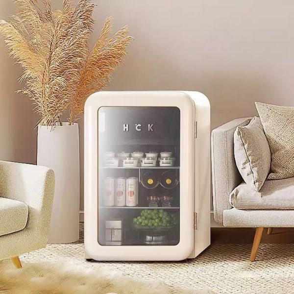 Tủ lạnh HCK 107L - Màu Be Mặt Kính